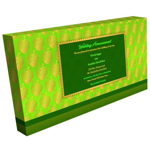 Wedding Announcement Gift Box Luxury Gold 18 Compartments